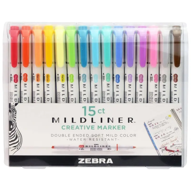 Mildliner Överstrykningspennor 15-pack