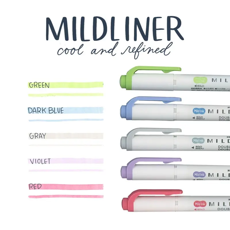 Mildliner Överstrykningspennor 5-pack - Cool & Refined