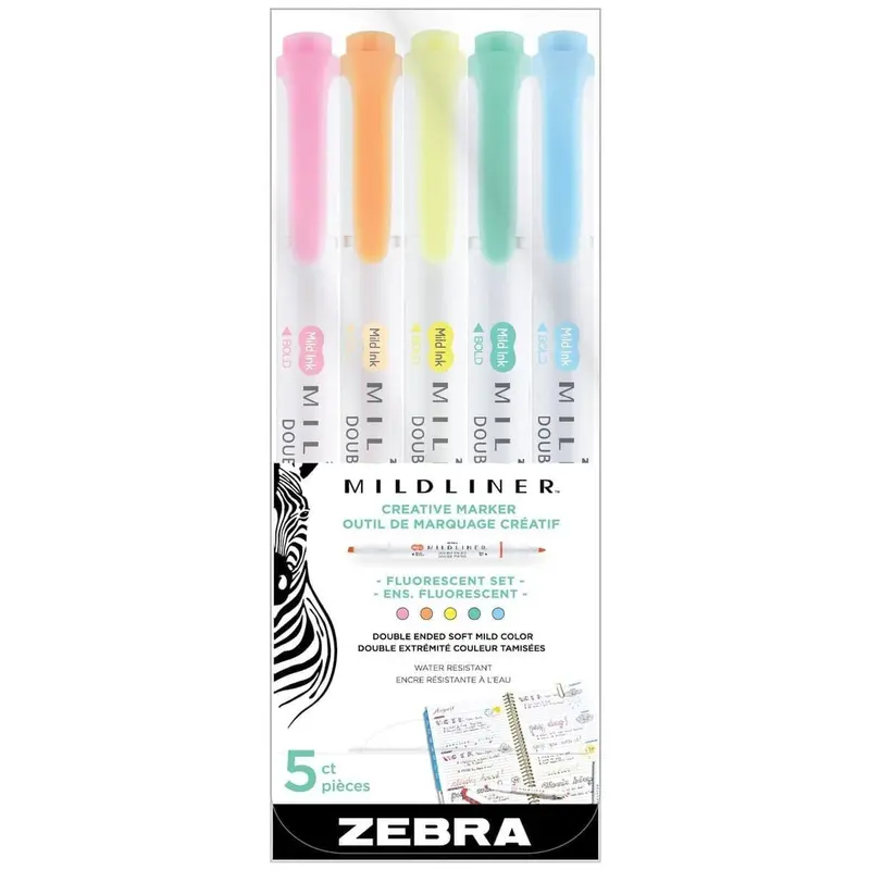 Mildliner Överstrykningspennor 5-pack - Fluorescent