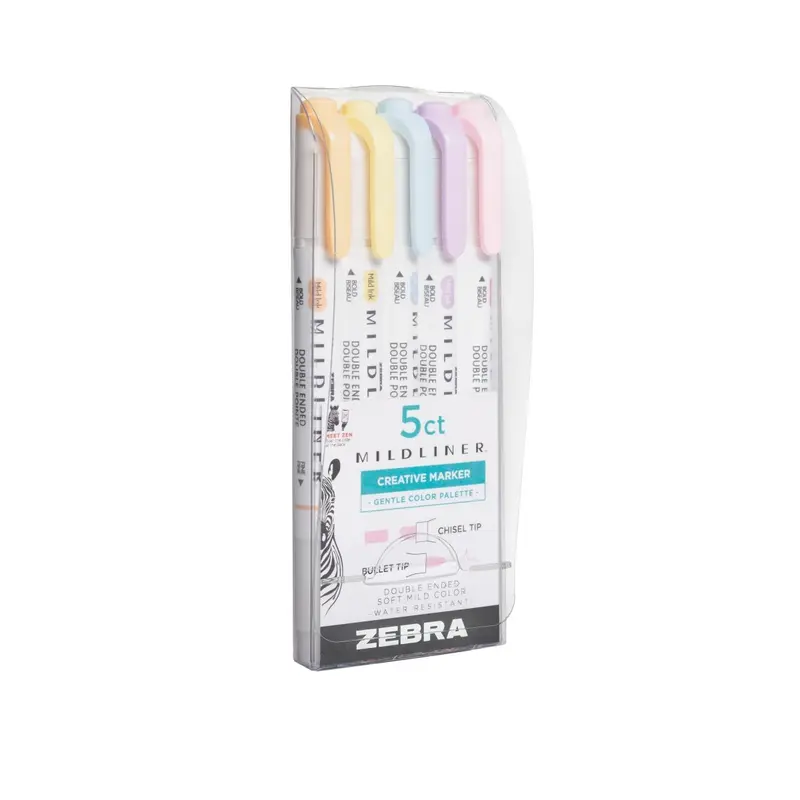 Mildliner Överstrykningspennor 5-pack - Gentle color palette