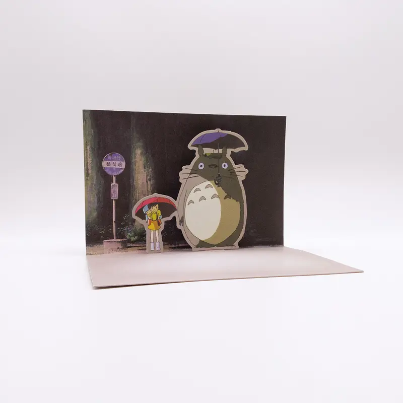 Min granne Totoro 3D-Kort
