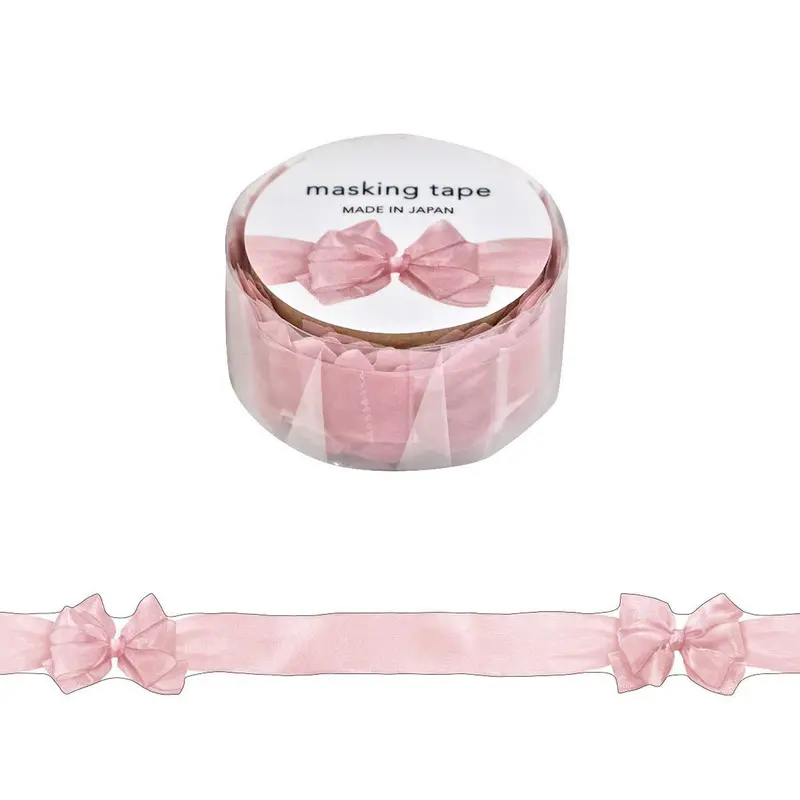 Mind Wave Ribbon Series Die Cut Washi Tape - Organza Pink