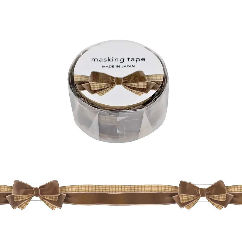 Mind Wave Ribbon Series Die Cut Washi Tape - Velour Brown