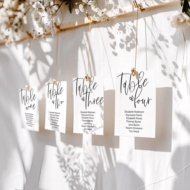Minimalist Wedding Seating Plan | DIY Bride Inspiration