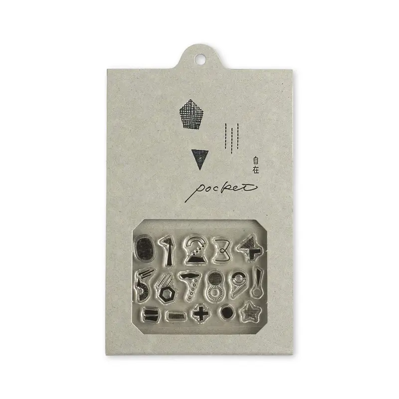 Mizushima JIZAI Clear Stamp Pocket - Number 01