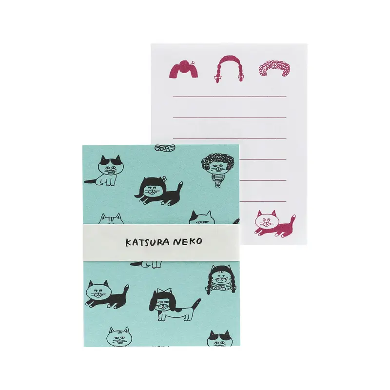 Mizushima × Keiko Shibata Mini Letter Set - Cats and Wigs