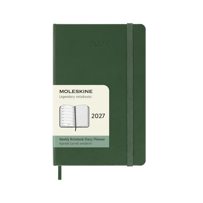 Moleskine Classic Hard 12M Week Note Pocket Myrtle Green 2027