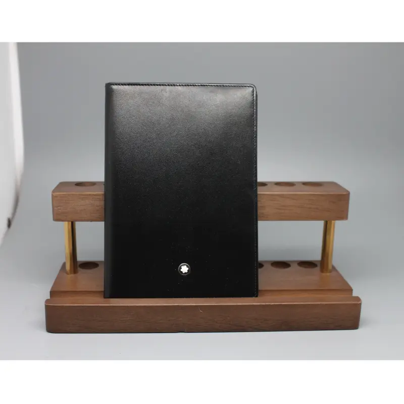 Montblanc Pass/Almanacksfodral svart skinn