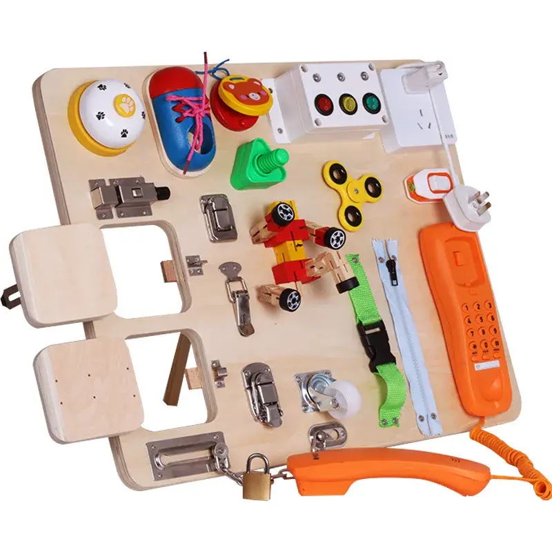 Montessori Busy Board for Toddlers – Sensory Learning Toy