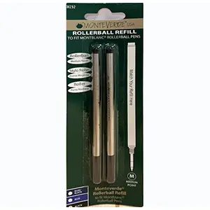 Monteverde Rollerball Refill Medium Black (to fit Montblanc)