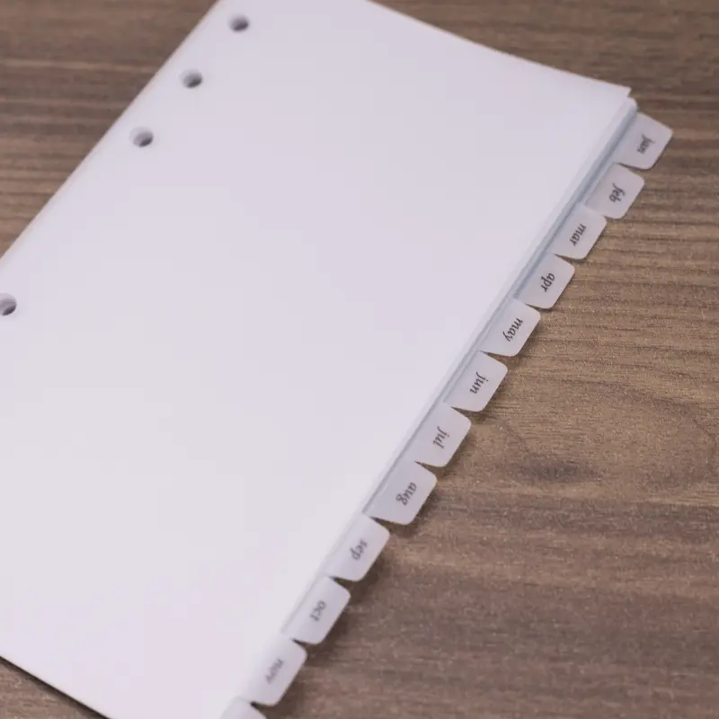 Monthly Tabbed Dividers - Planner dividers