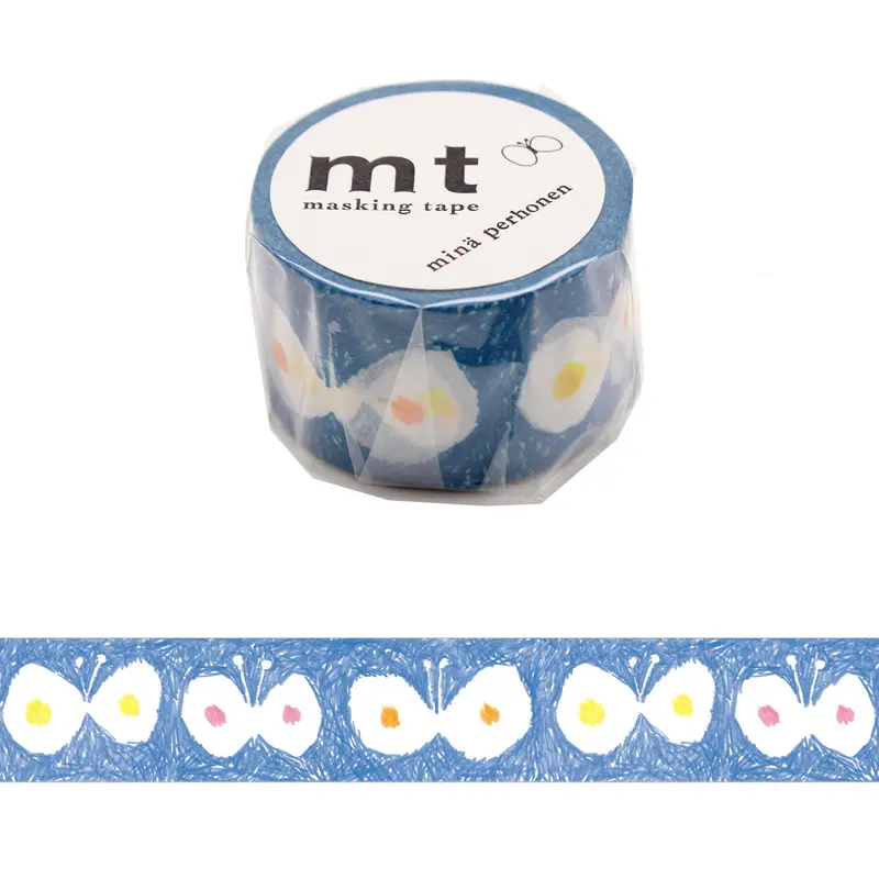 mt × minä perhonen Washi Tape - Hana Hana Blue [30mm]