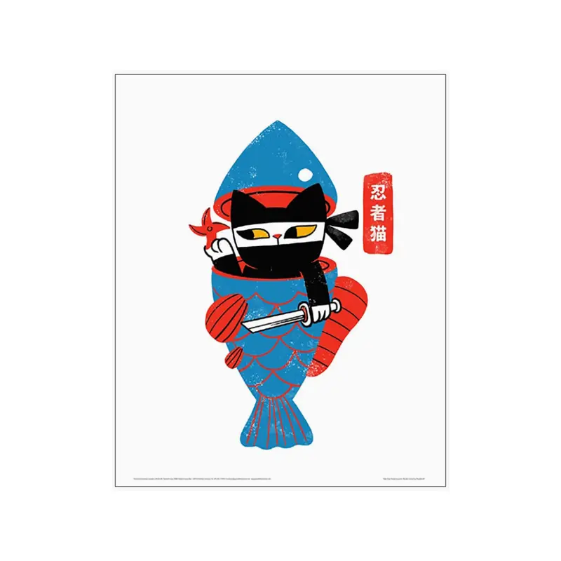 Neko Ninja (30 x 40 cm)