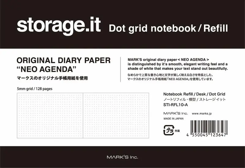 Notebook Storage.it A6 Desk Dotted - Refill