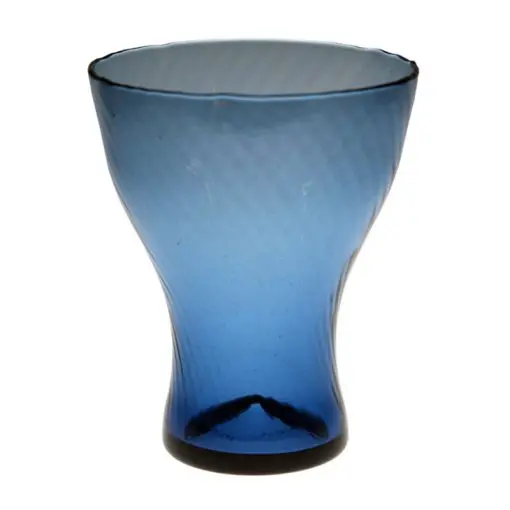 Optikblåst blått glas