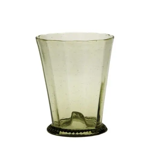 Optikblåst glas med räfflad fot