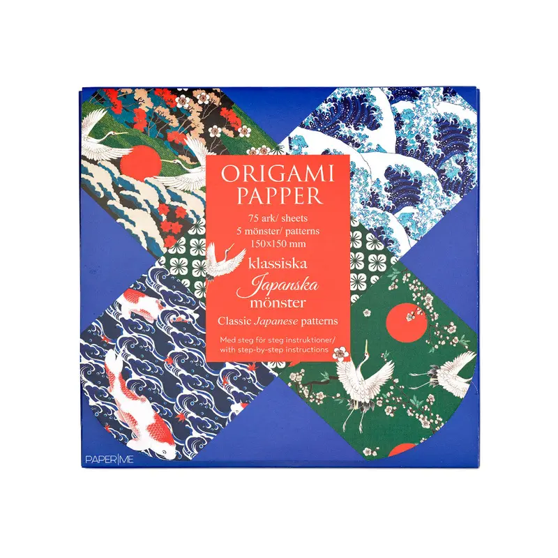 Origamipapper, klassiska japanska mönster