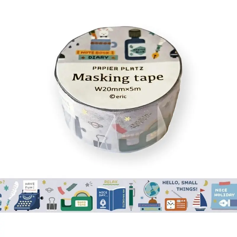 Papier Platz × Eric Gold Foil Washi Tape - My Desck