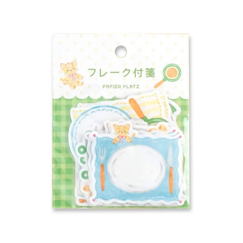 Papier Platz × Nakauchi Waka Flake Sticky Notes - Cat & Kitchen