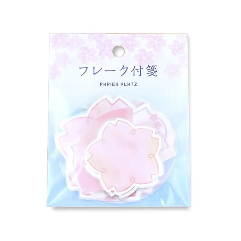 Papier Platz × Natsunoka Flake Sticky Notes - Sakura