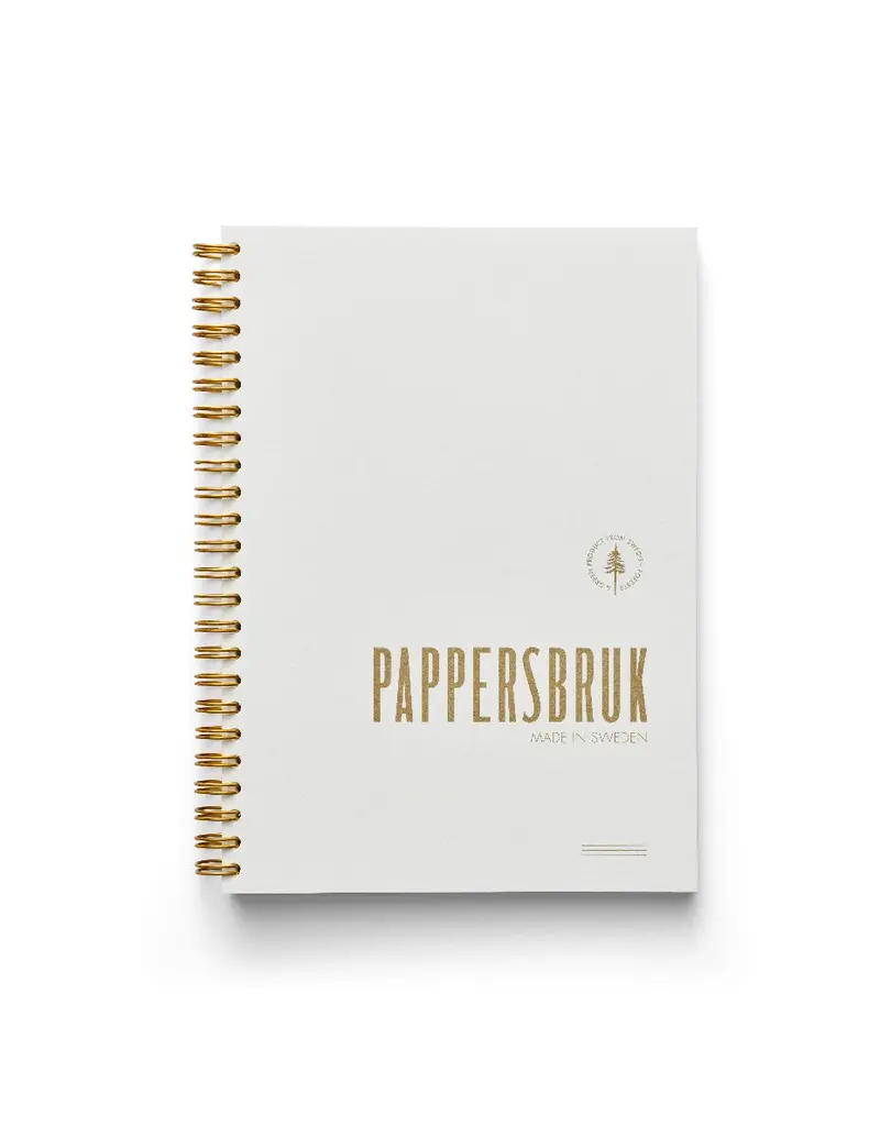 Pappersbruk Linjerat Skrivblock A5, spiral vänster