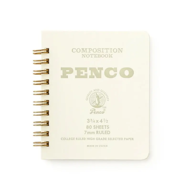 Pence Coil Notebook, Vit (Small)