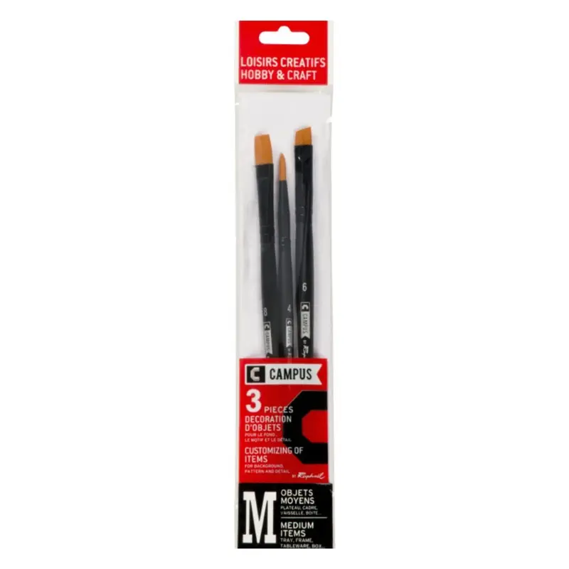 Penselset Campus - Syntet - 3-pack Hobby - M