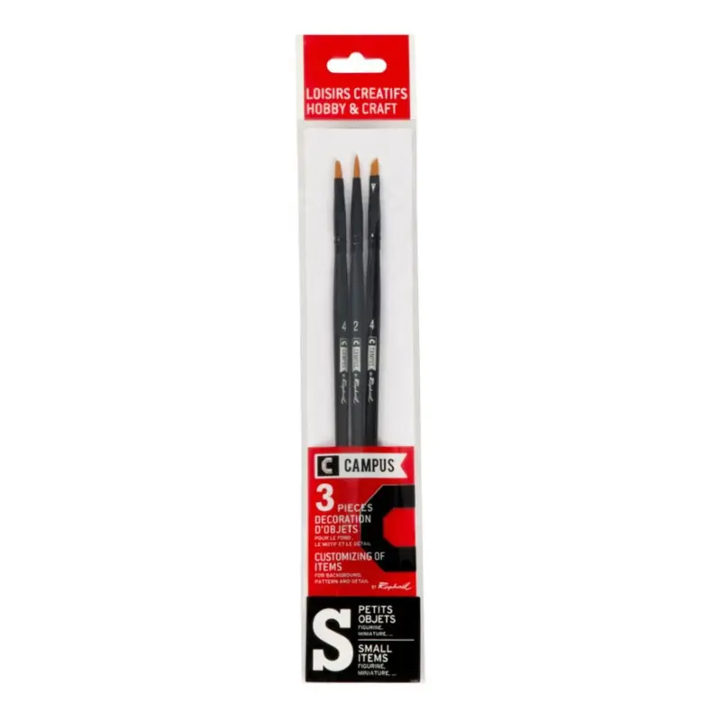 Penselset Campus - Syntet - 3-pack Hobby - S