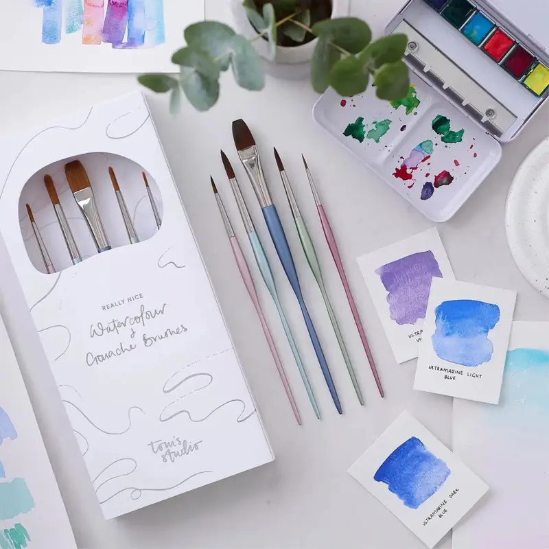 Penselset Tom's Studio - Studio Paintbrush Set, 5 penslar