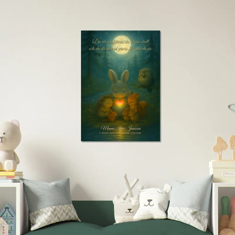 Personlig poster - Du är en stjärna - Månsken