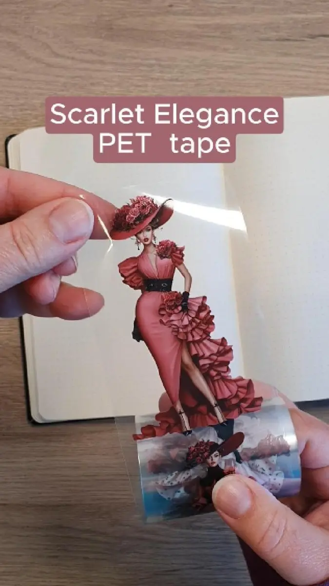 Pet Tape - Lana - 70 mm - Scarlet Elegance