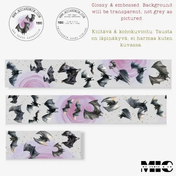 Pet Tape - MIC - Batsville Glossy & Embossed 70 mm