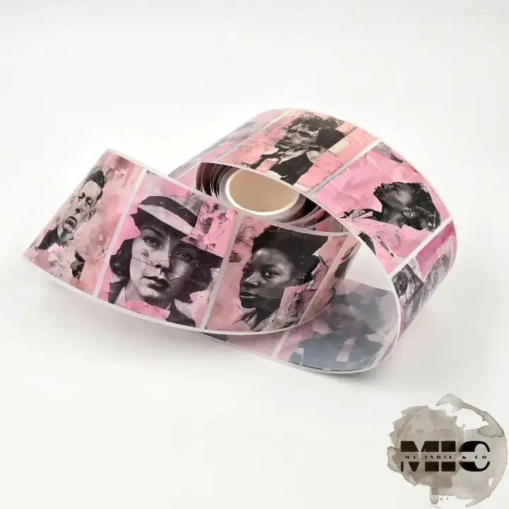 Pet Tape - MIC - Pink Portraits Glossy & Embossed 70 mm
