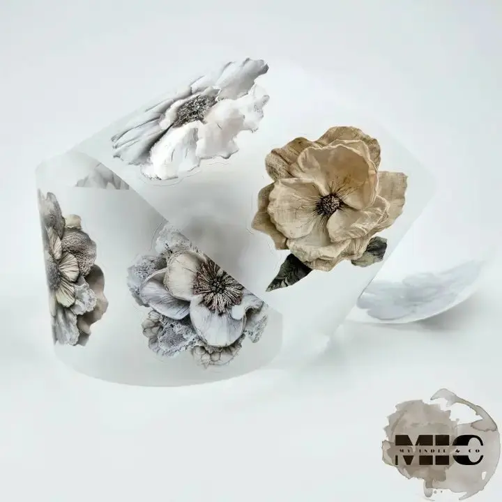 Pet Tape Pre-cut - MIC - Fabric Flowers 3D Glossy 70 mm