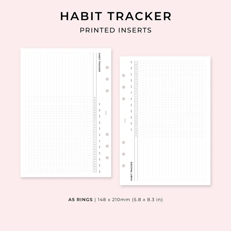 PI006 - Habit Tracker - Printed inserts