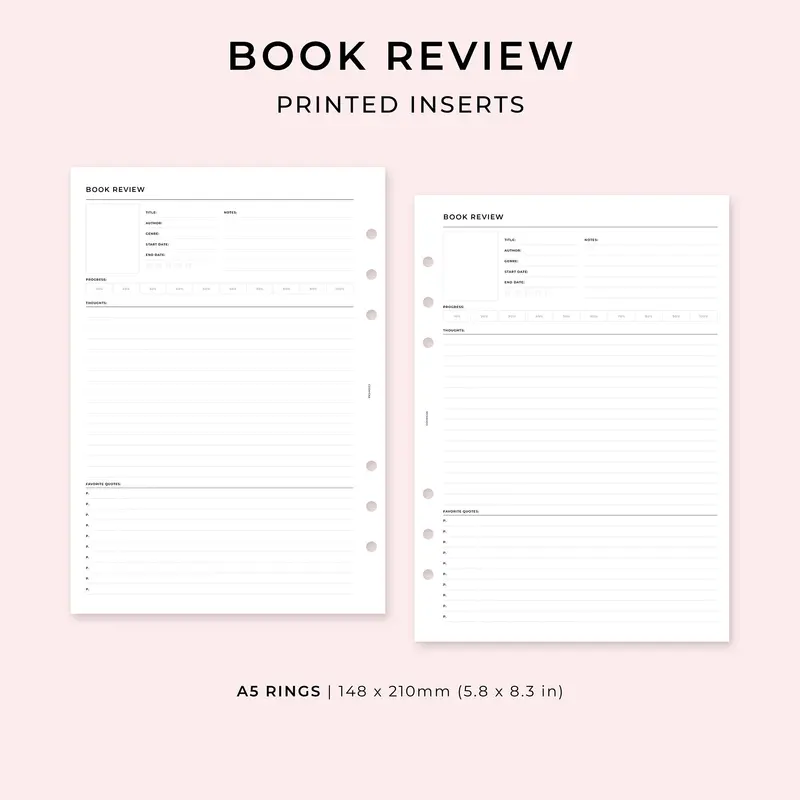 PI011 - Book Review - Printed inserts