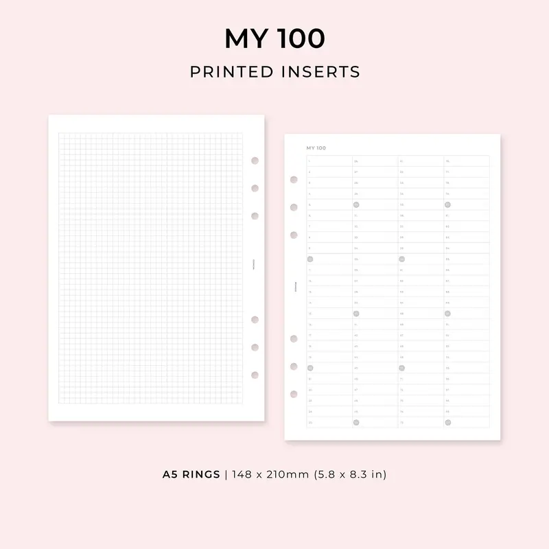 PI027 - My 100 - Printed inserts
