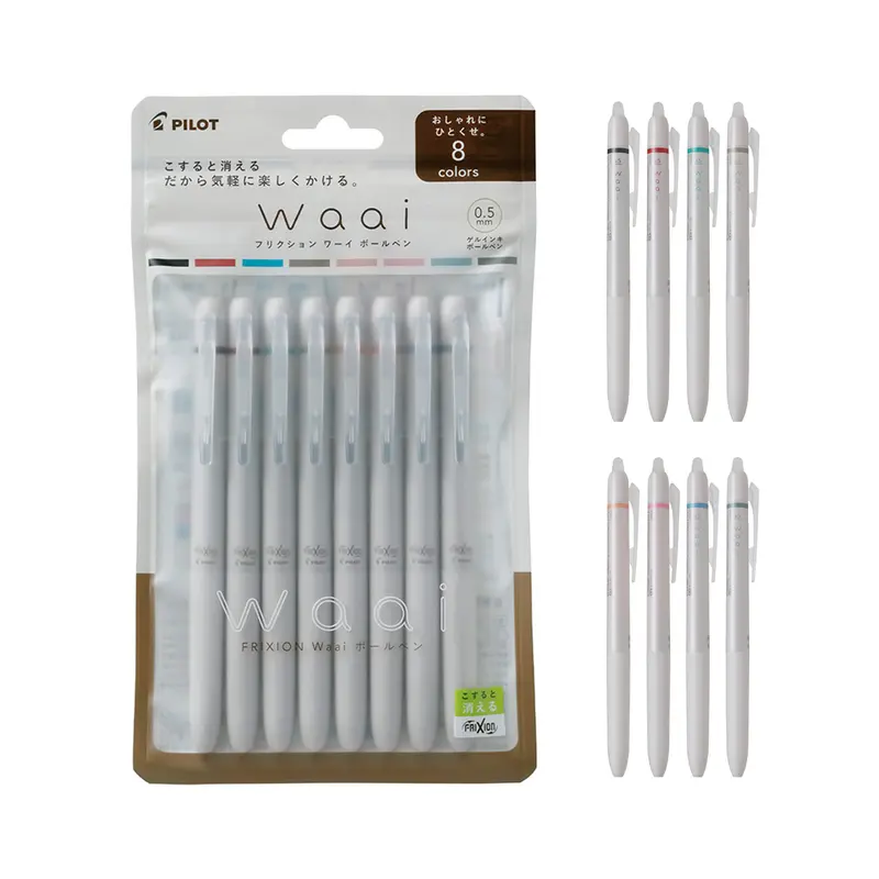 Pilot FriXion Waai Erasable Gel Pen 8-color Set