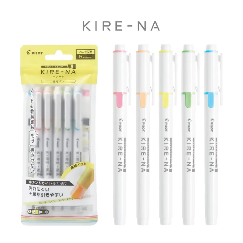 Pilot KIRE-NA Highlighter Basic Colors