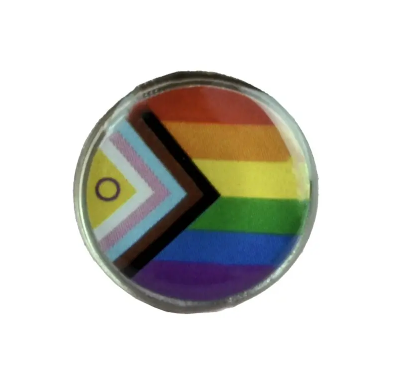 Pin - Intersex progress pride (rund)