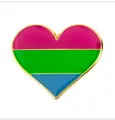 Pin - Polysexuell (hjärta)