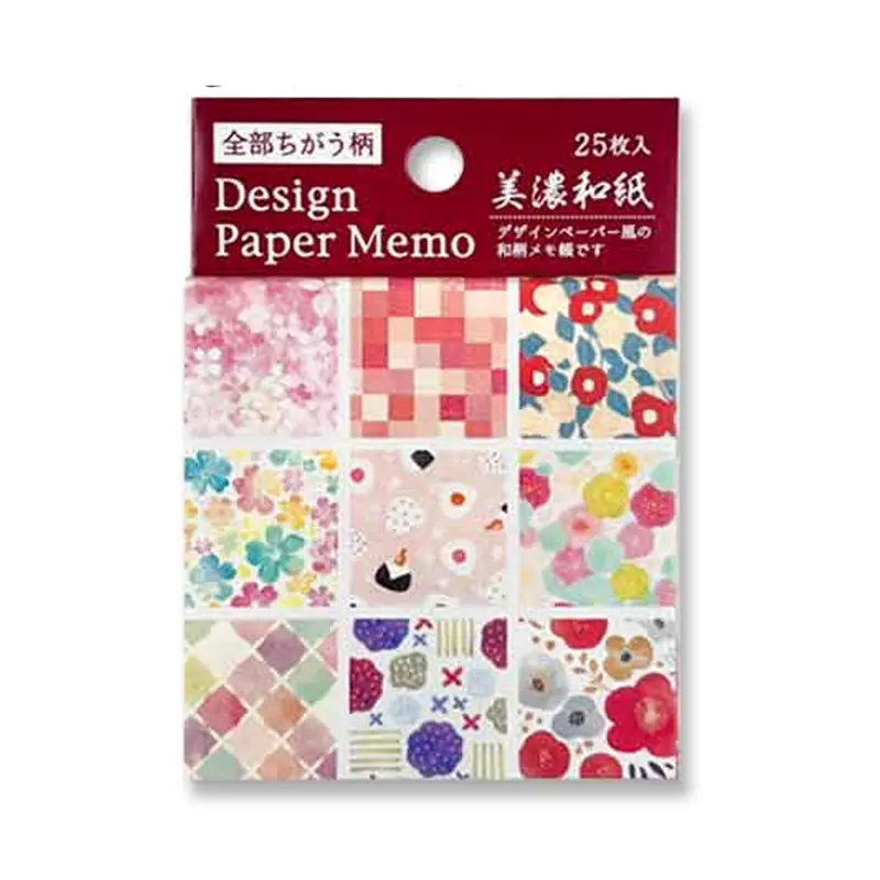 Pine Book Design Paper Memo - Nadeshiko / Mino Washi