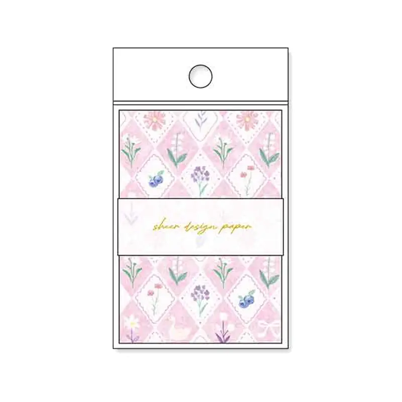 Pine Book Sheer Design Paper Memo - Pink