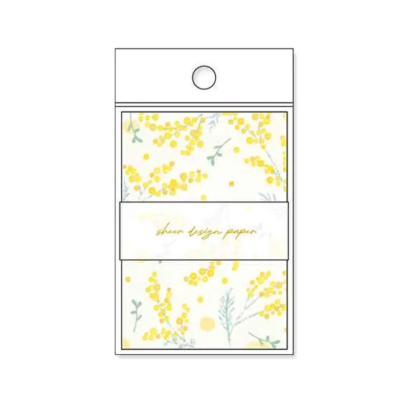 Pine Book Sheer Design Paper Memo - Yellow