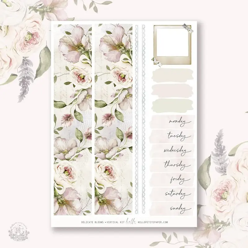 Planner Sticker Kit - Delicate Blooms