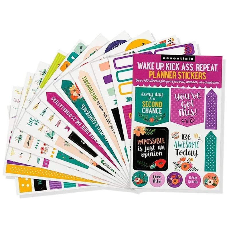 Planner stickers Kalenderstickers - Wake up. Kick ass, repeat