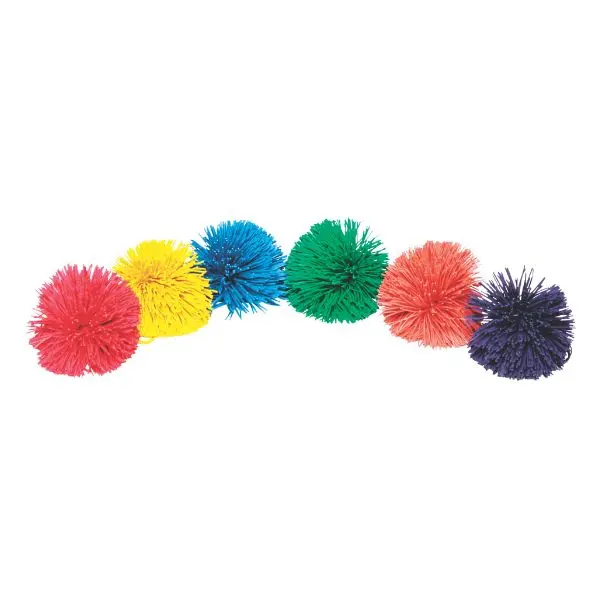 Pompombollar 10 cm, 6-pack - Mjuka & sensoriska bollar