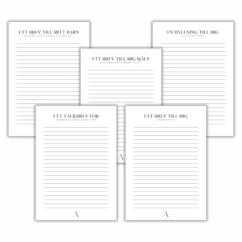 Postpartum Bundle – Letter Collection