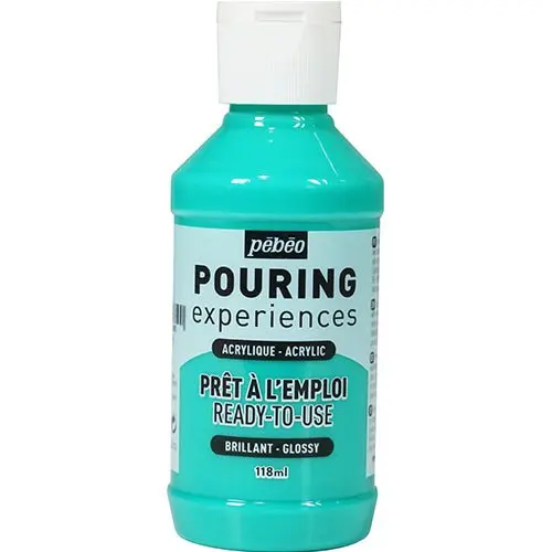 Pouringfärg Pebeo Experiences - 118 ml Glossy - Aqua Green