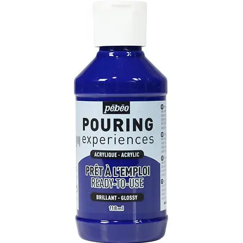 Pouringfärg Pebeo Experiences - 118 ml Glossy - Cyan Blue